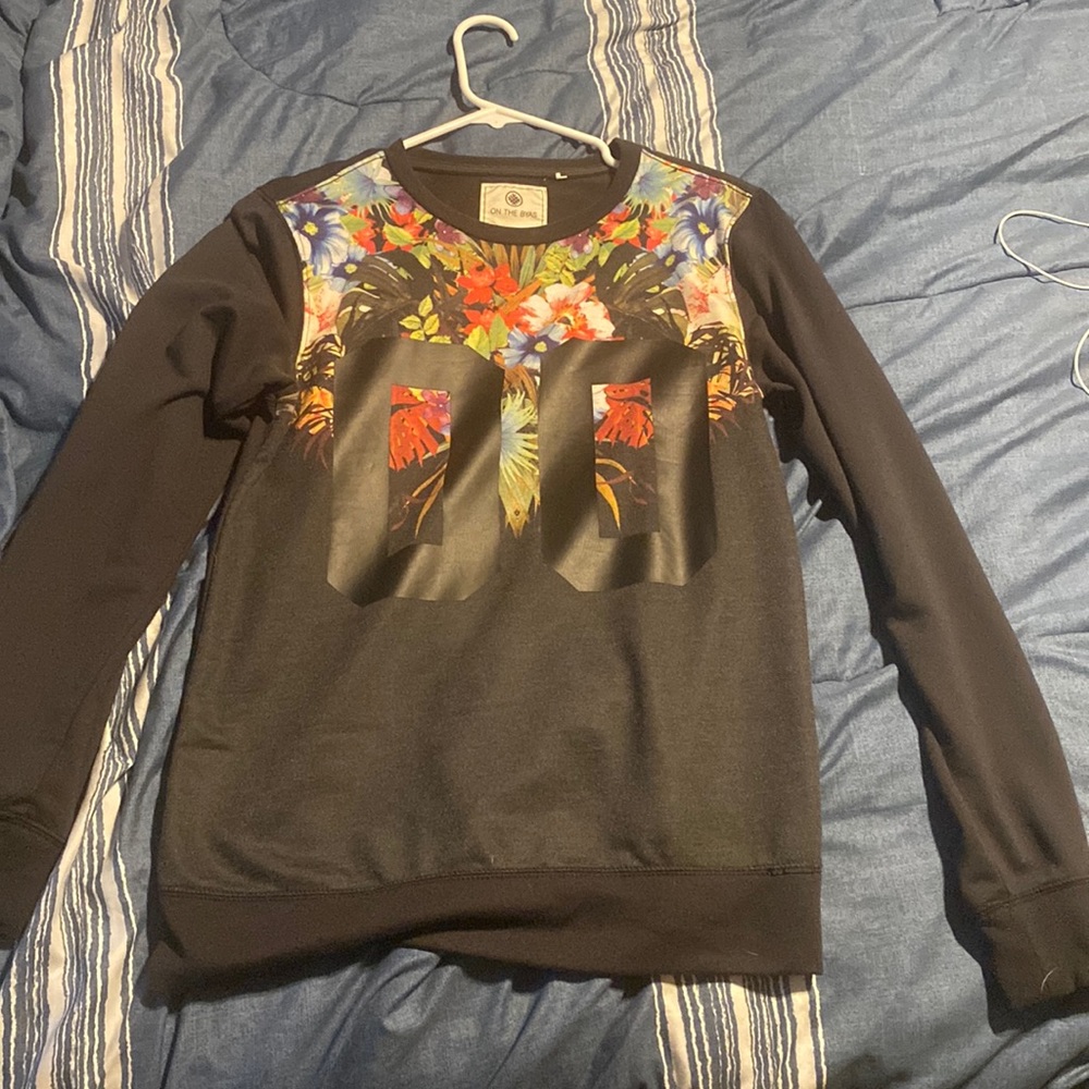On the Byas floral numbered long sleeve shirt